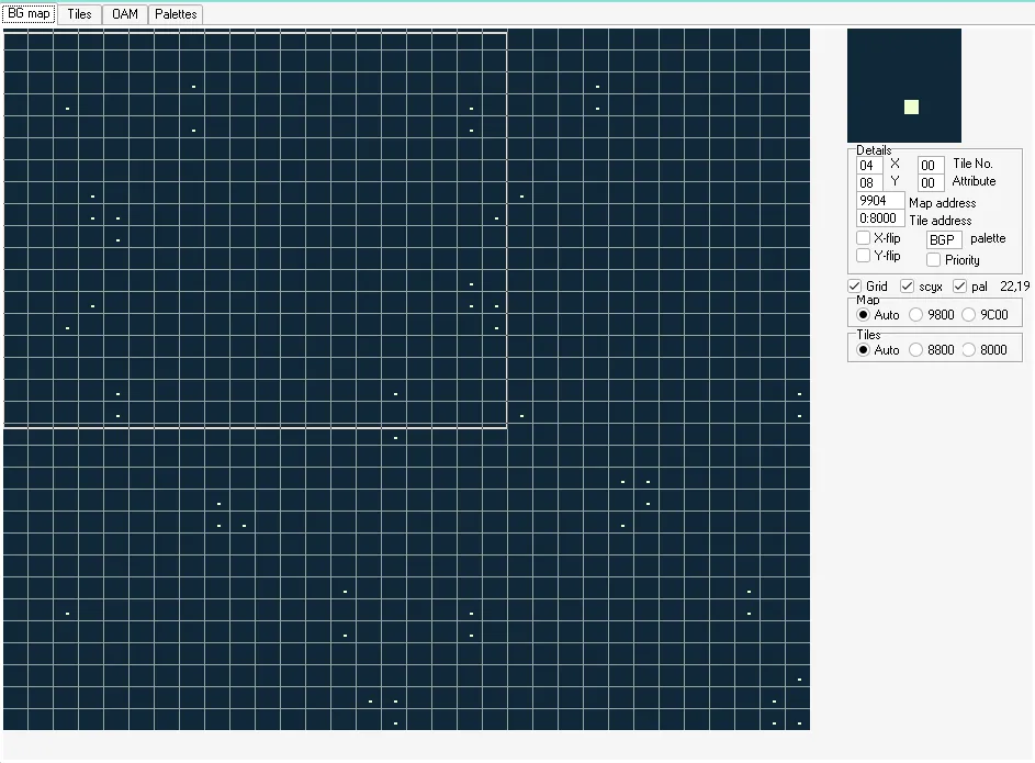 debugger showing the background background