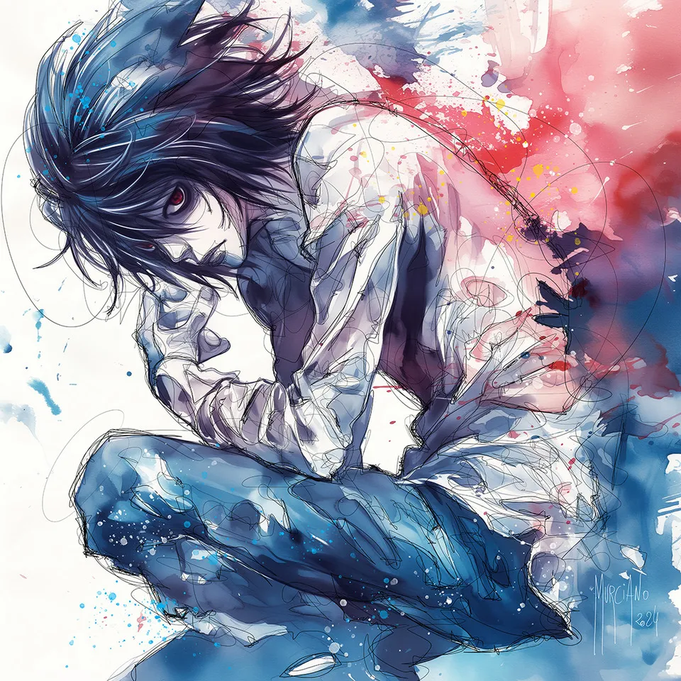 Painting of an L-shaped person???